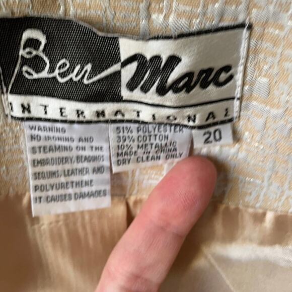 Vintage Ben Marc International women’s 20 silver threaded open front blazer - Picture 13 of 13